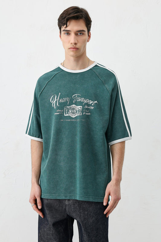 T-SHIRT WASHED REGLAN KOL