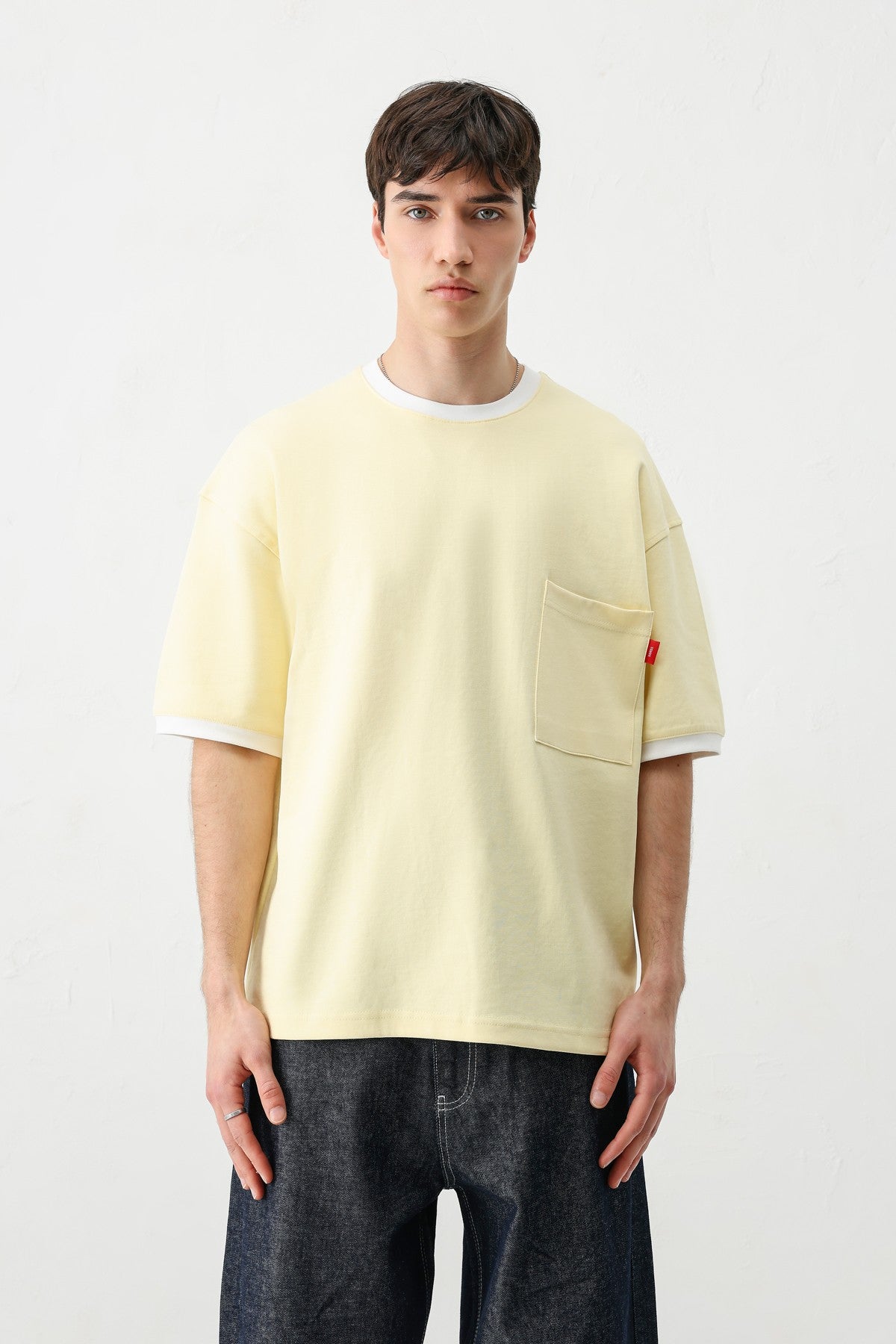 Kısa Kollu Oversize Cepli Tişört