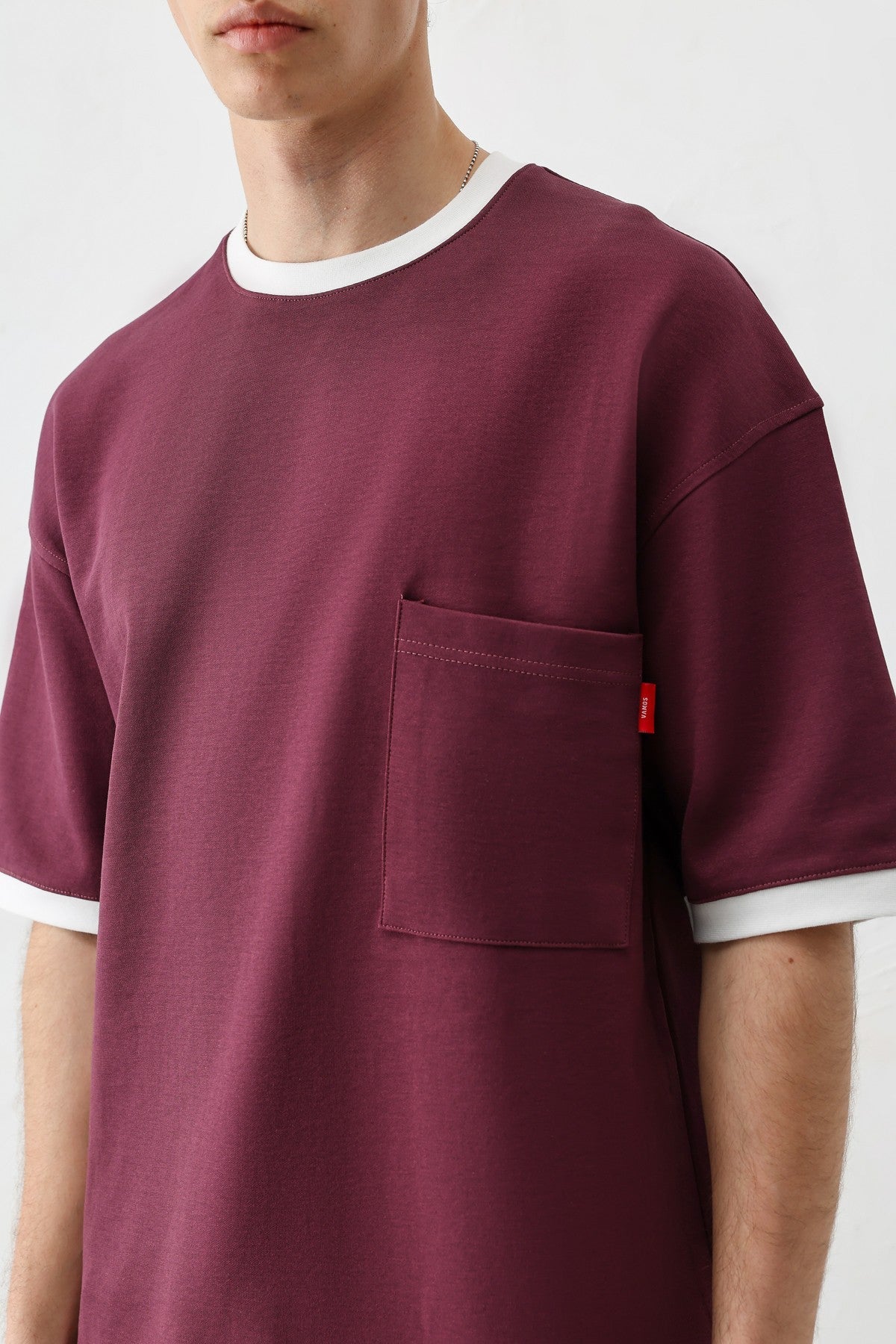 Kısa Kollu Oversize Cepli Tişört