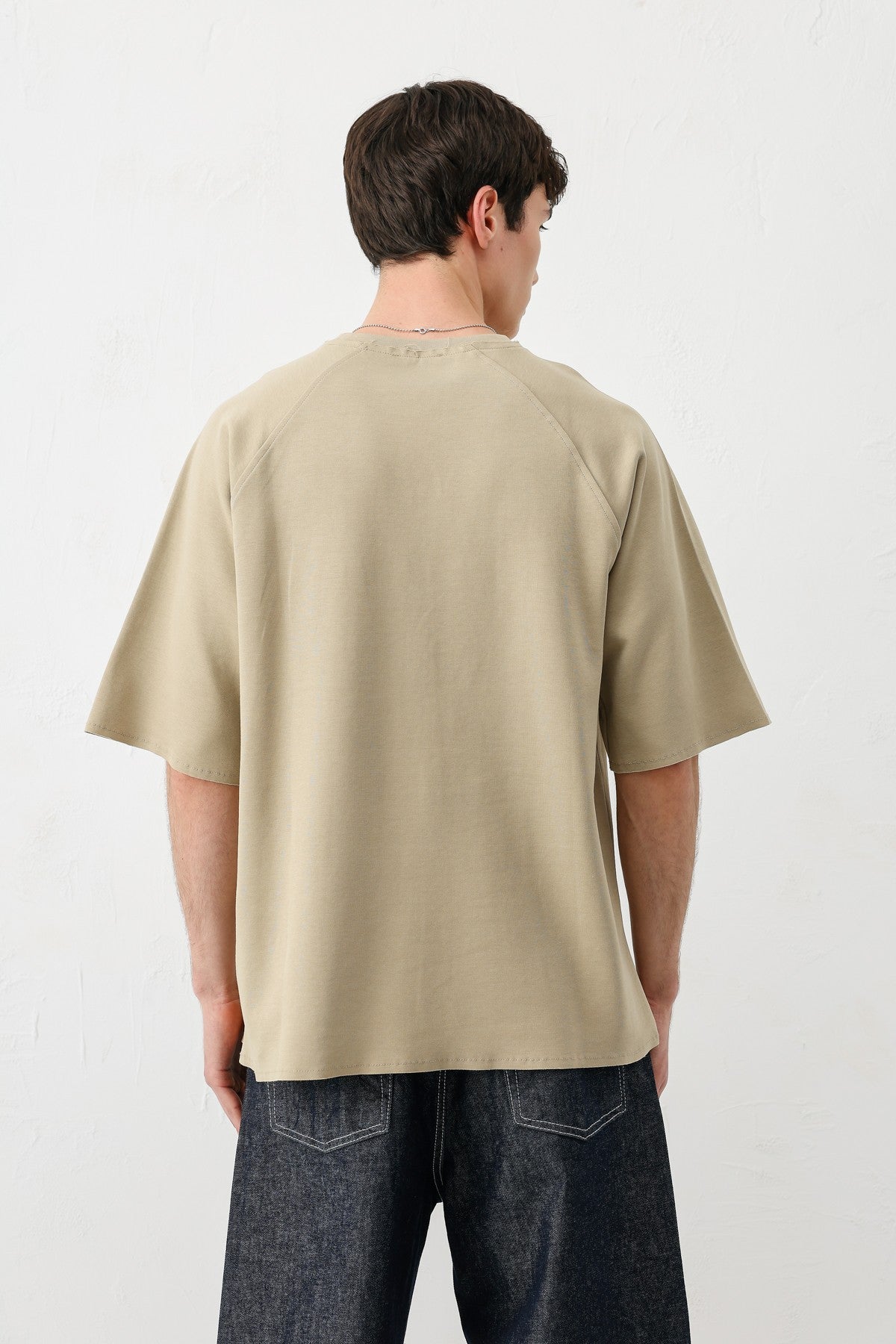 Bisiklet Yaka Oversize 5 Baskılı Tişört