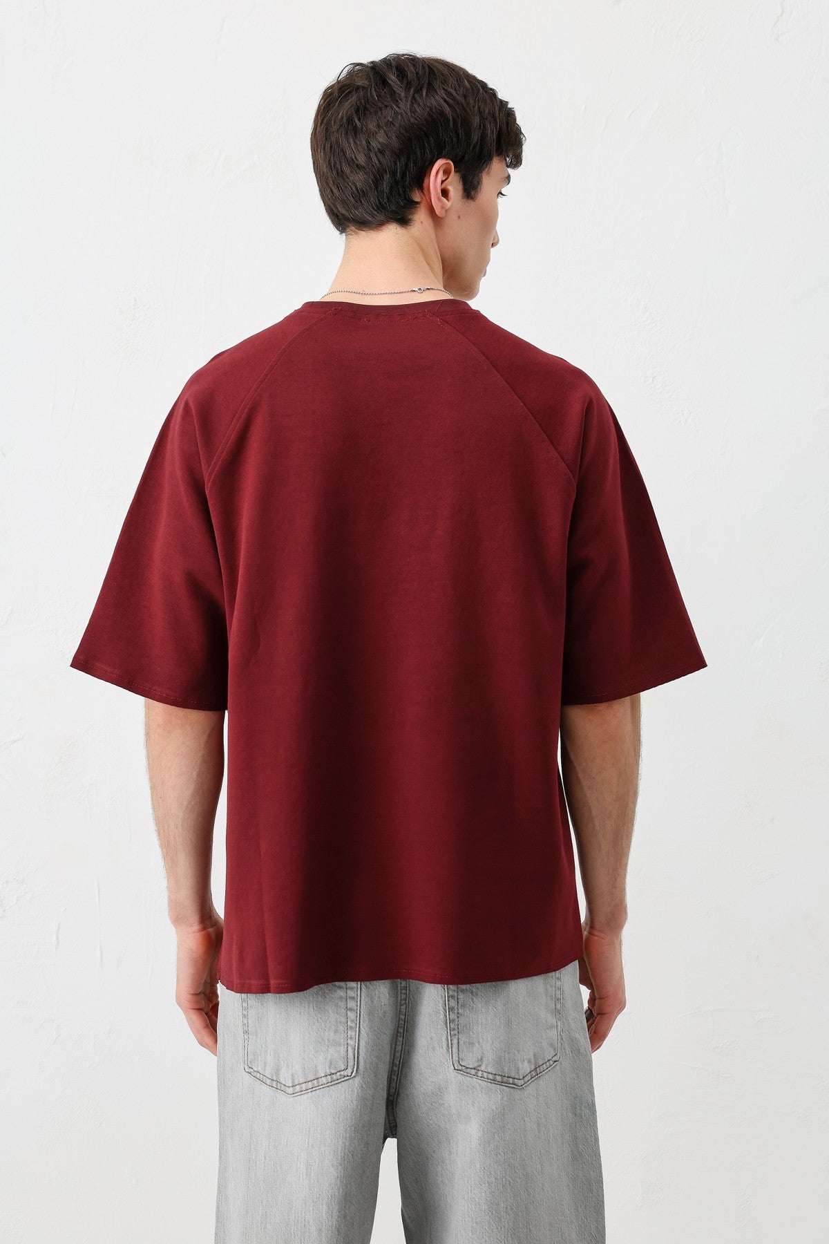 Bisiklet Yaka Oversize 5 Baskılı Tişört