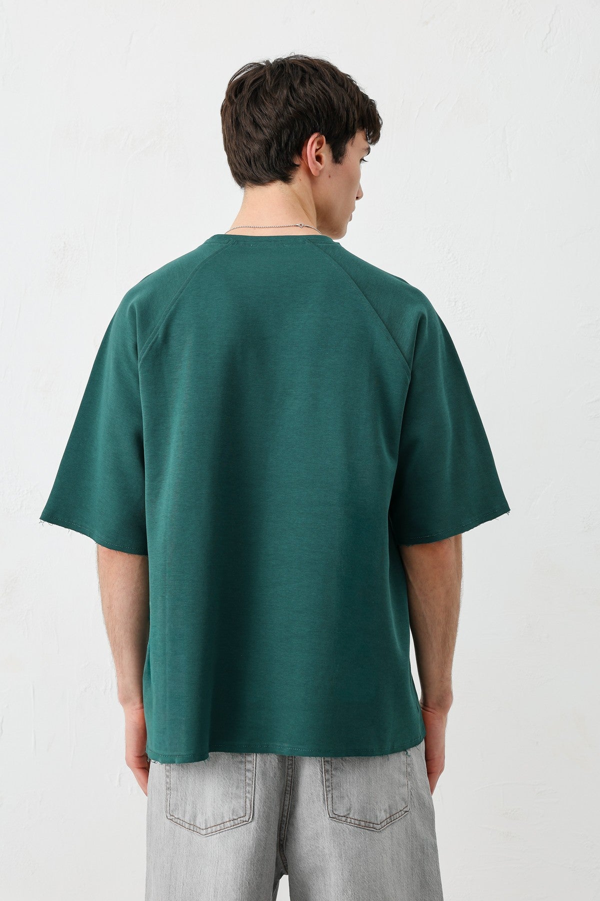 Bisiklet Yaka Oversize 5 Baskılı Tişört