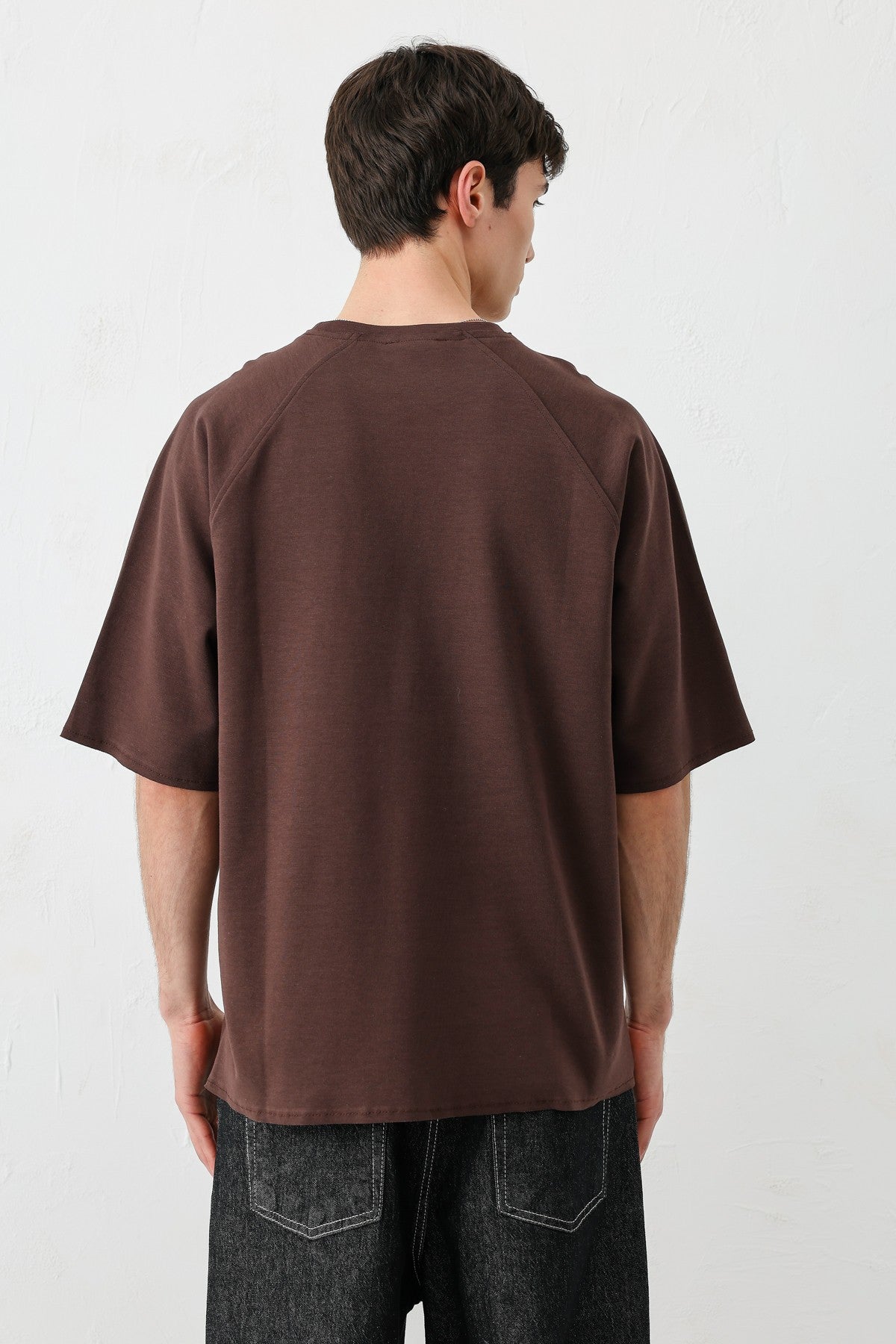 Bisiklet Yaka Oversize 5 Baskılı Tişört