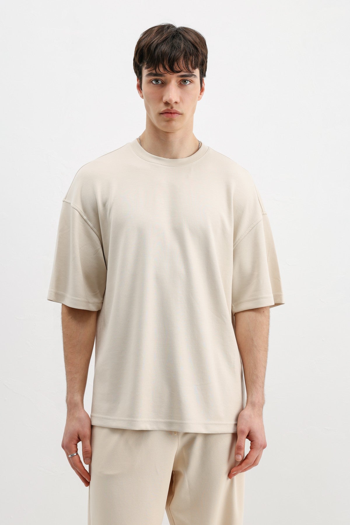 Modal Karışımlı Oversize Tişört