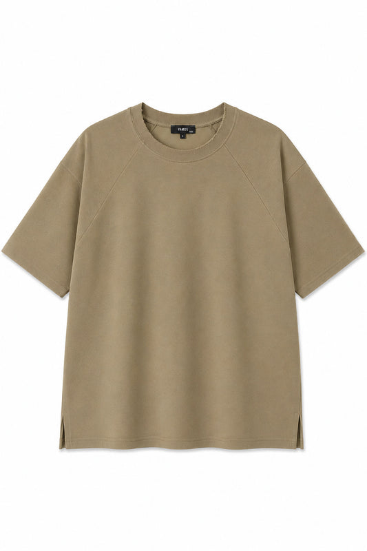 Oversize Reglan Kol Basic Tişört