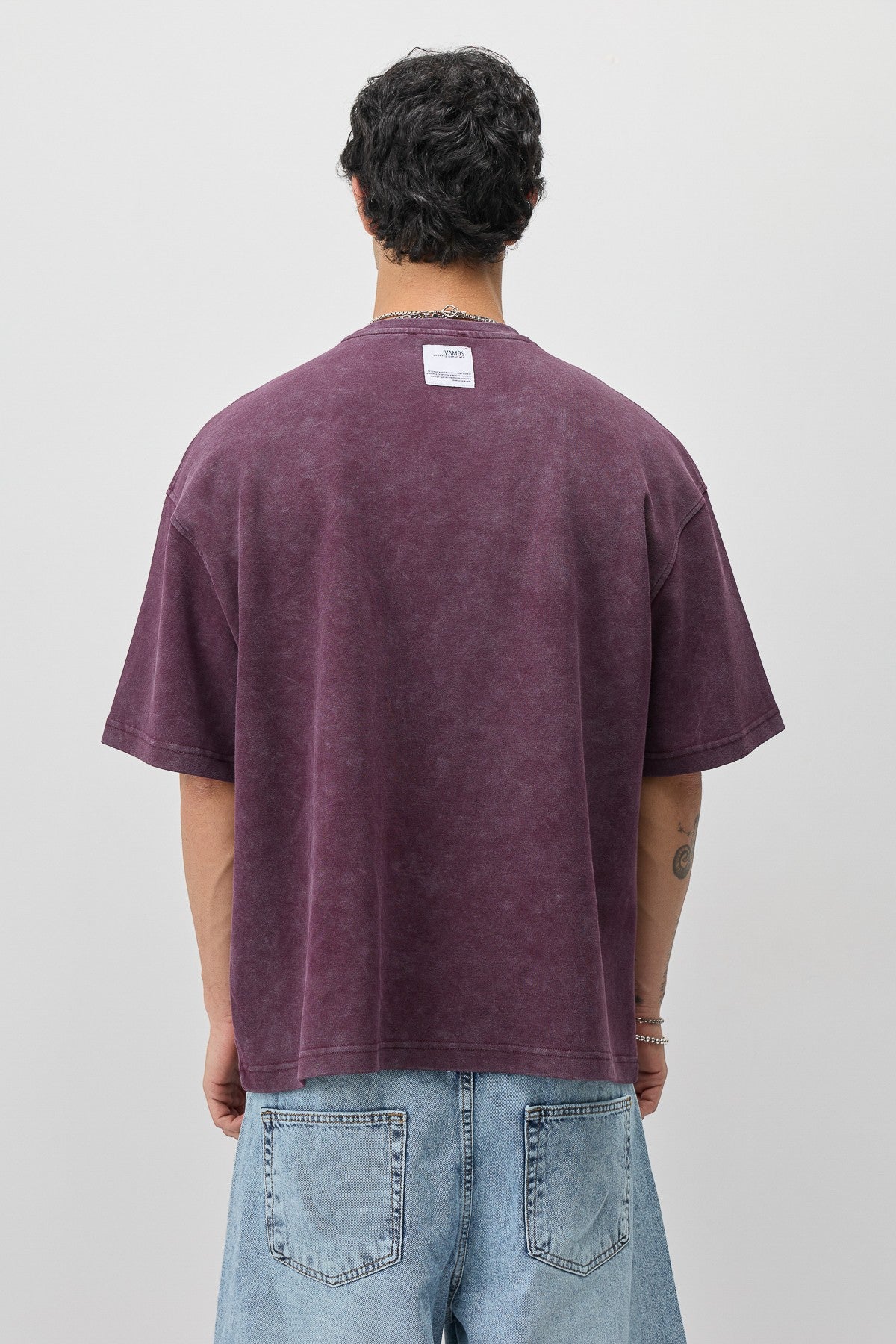 Oversize Ön Yazı Baskılı Tişört
