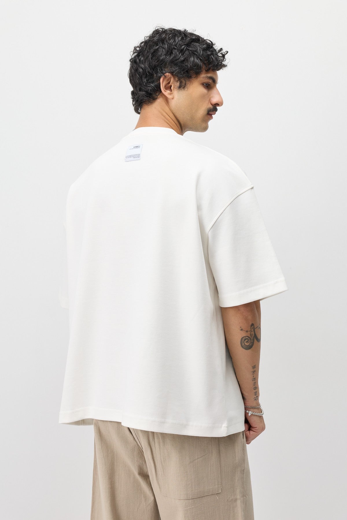 Oversize Ön Yazı Baskılı Tişört
