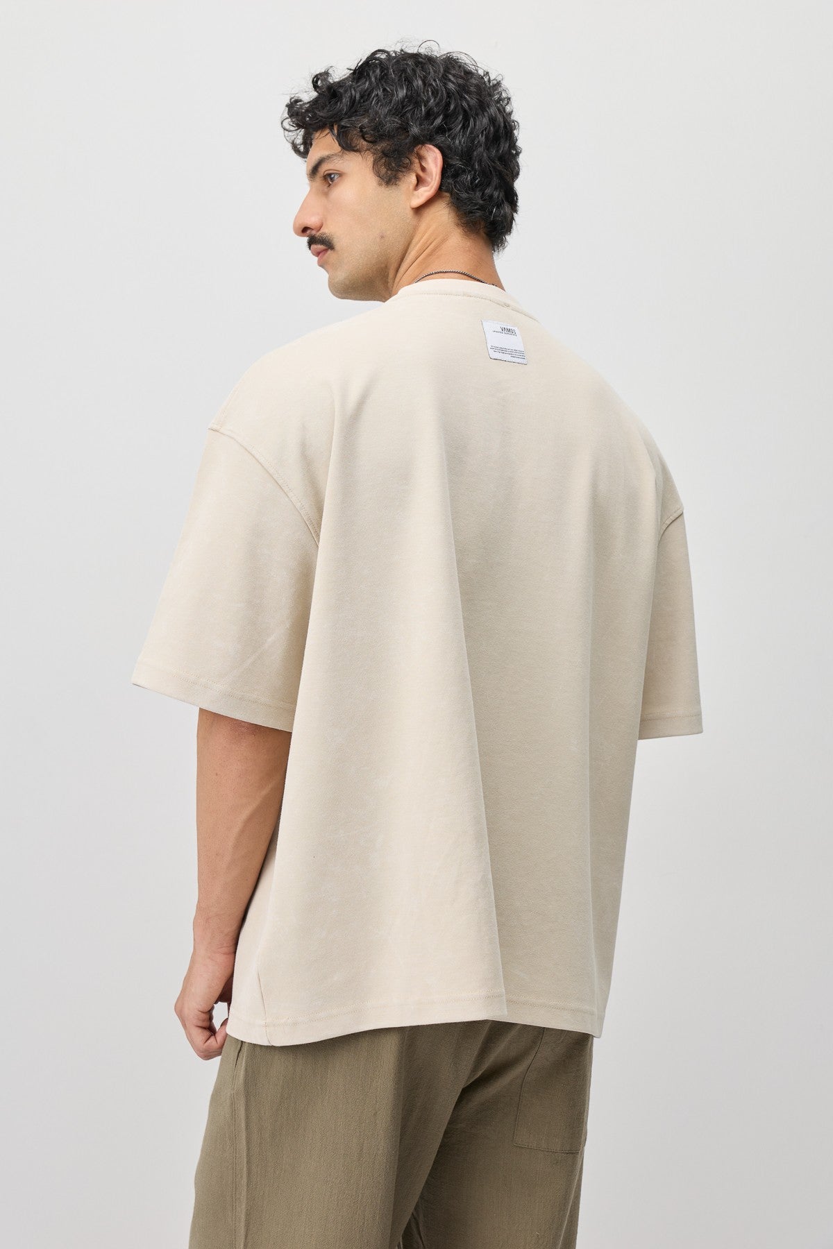 Oversize Ön Yazı Baskılı Tişört