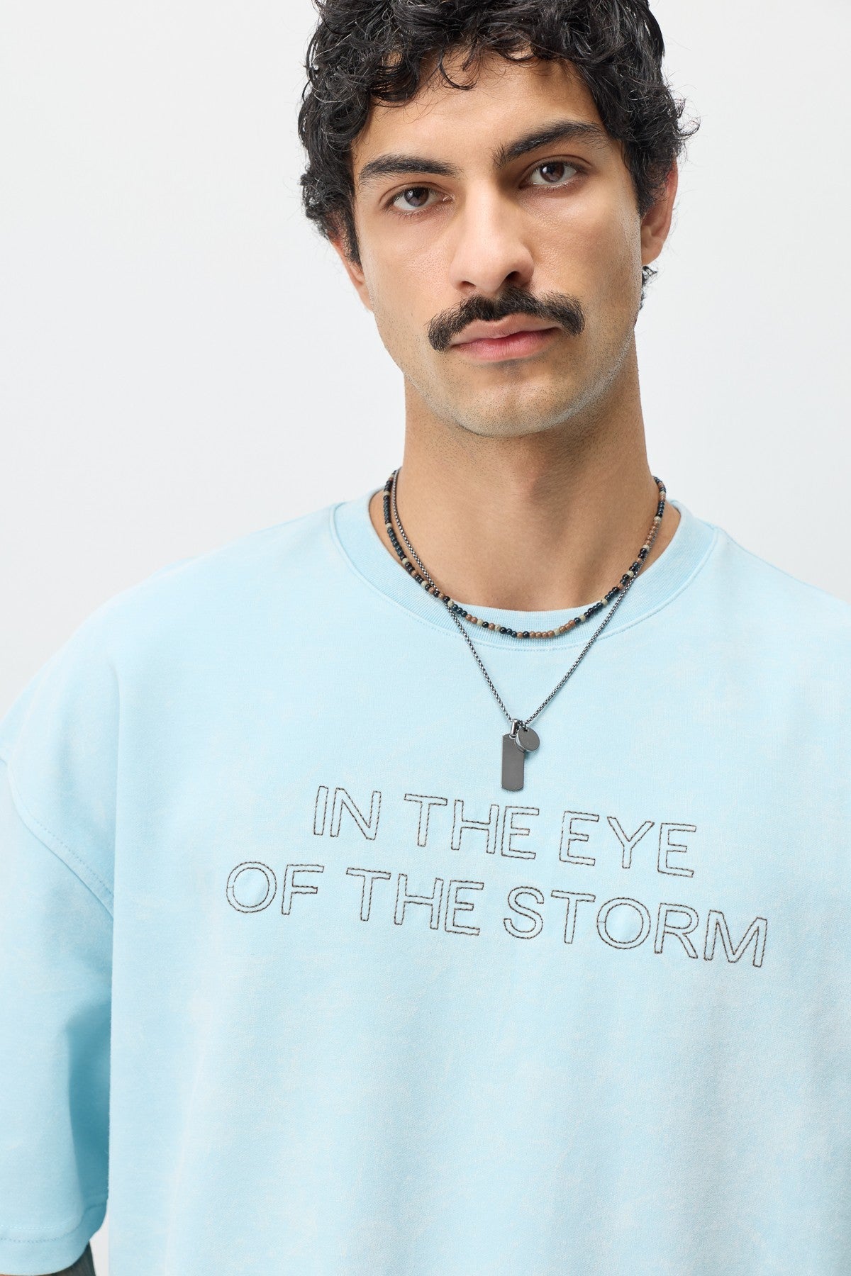 Oversize Ön Yazı Baskılı Tişört
