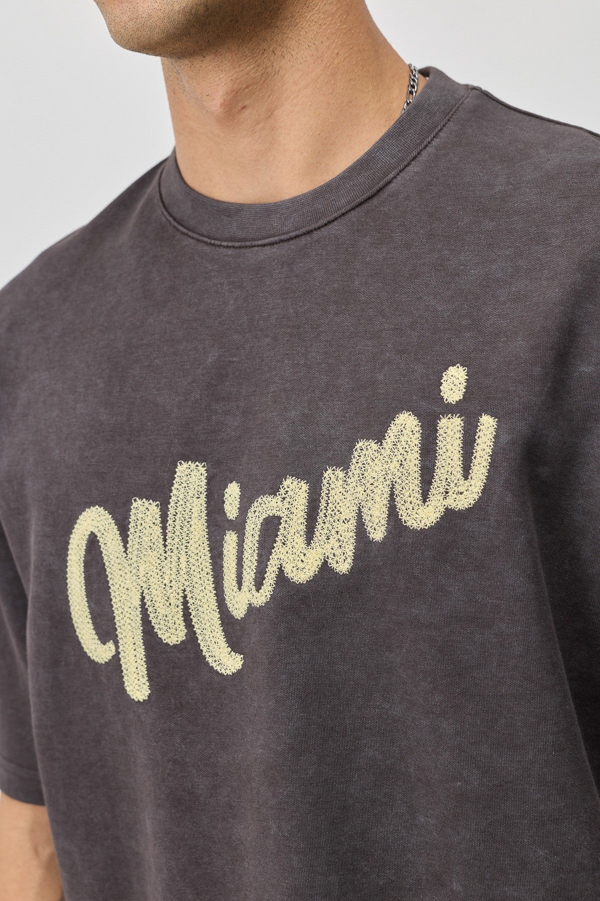 Oversize Miami Baskılı Tişört