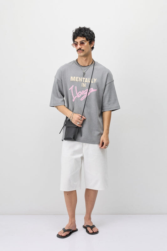 Oversize İbiza Baskılı Tişört