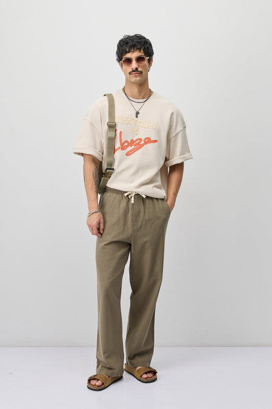 Oversize İbiza Baskılı Tişört