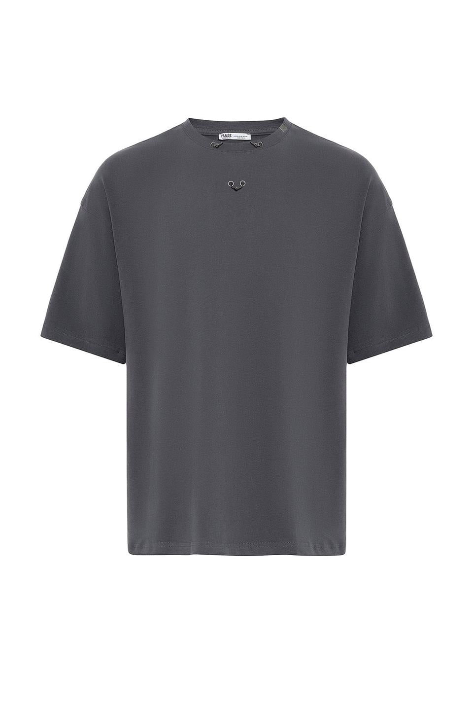 Oversize Metal Halka Detaylı Tişört