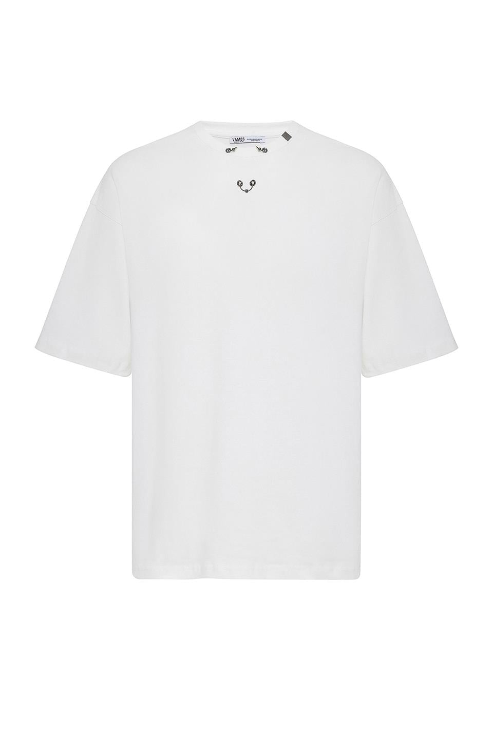 Oversize Metal Halka Detaylı Tişört