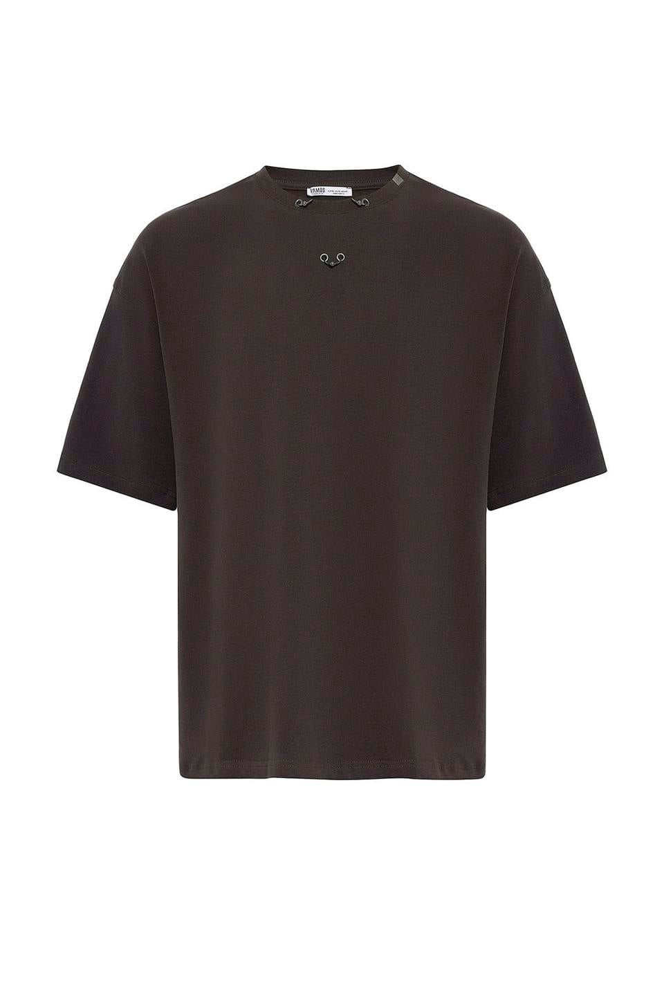 Oversize Metal Halka Detaylı Tişört