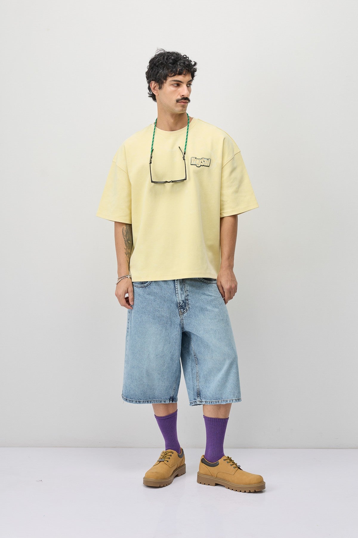 Oversize Etiket Baskılı Tİşört