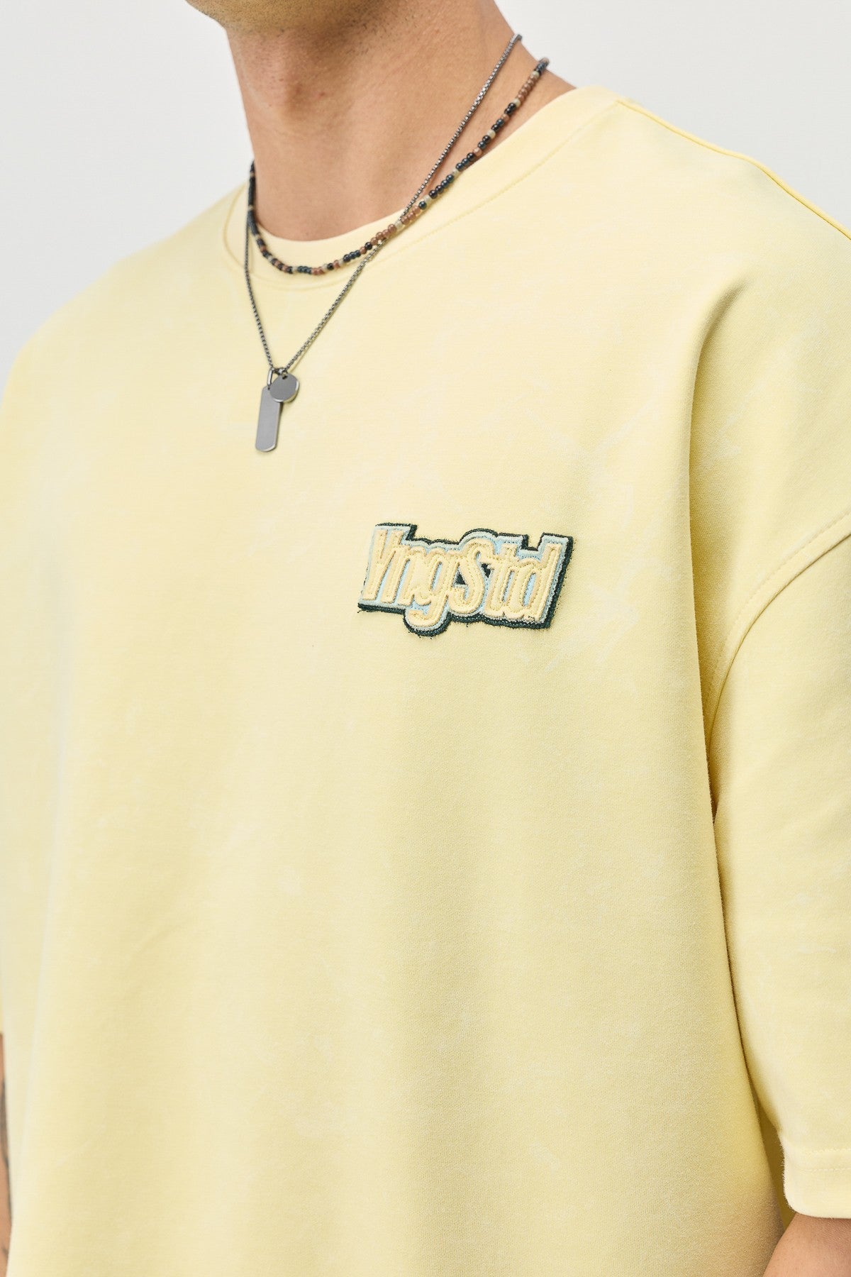 Oversize Etiket Baskılı Tİşört
