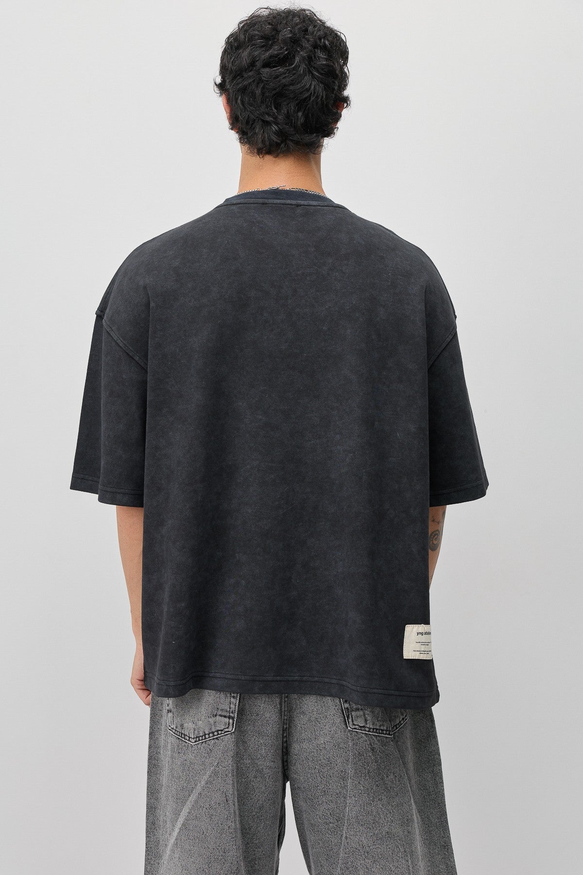Oversize Etiket Baskılı Tİşört