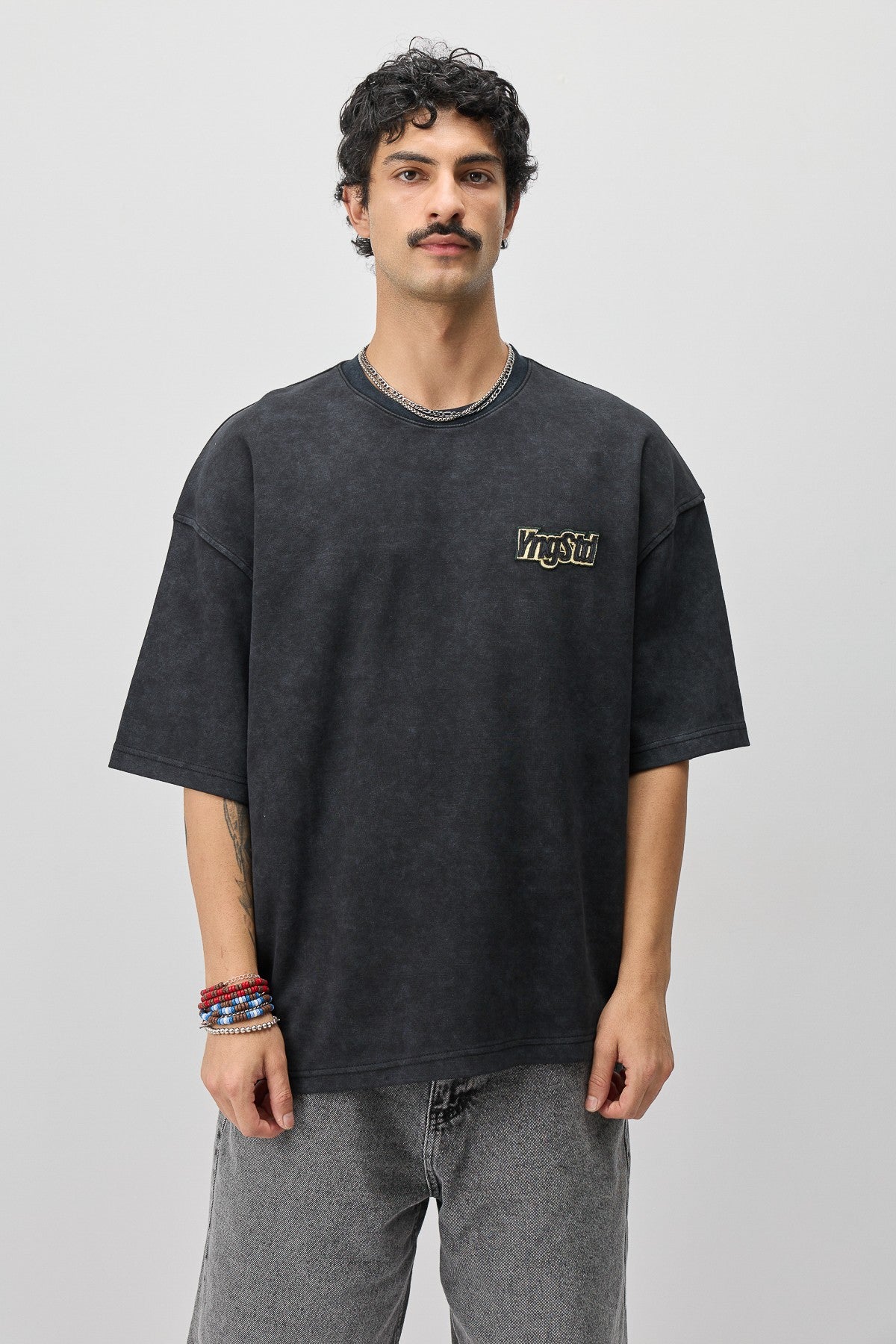 Oversize Etiket Baskılı Tİşört