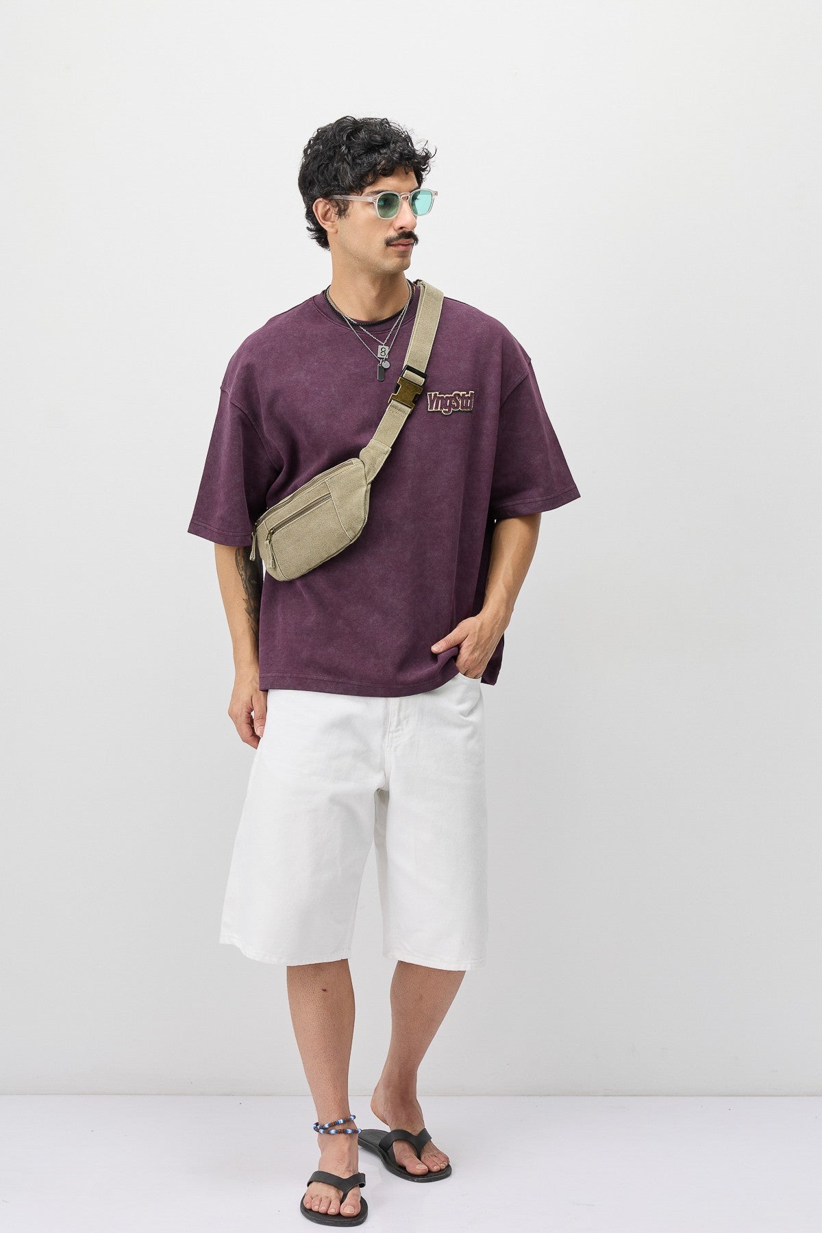 Oversize Etiket Baskılı Tİşört