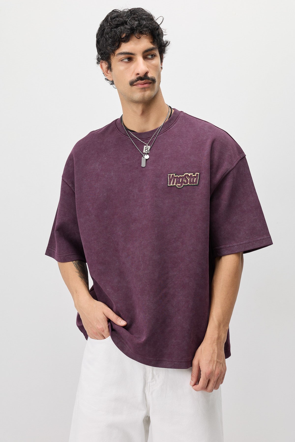 Oversize Etiket Baskılı Tİşört