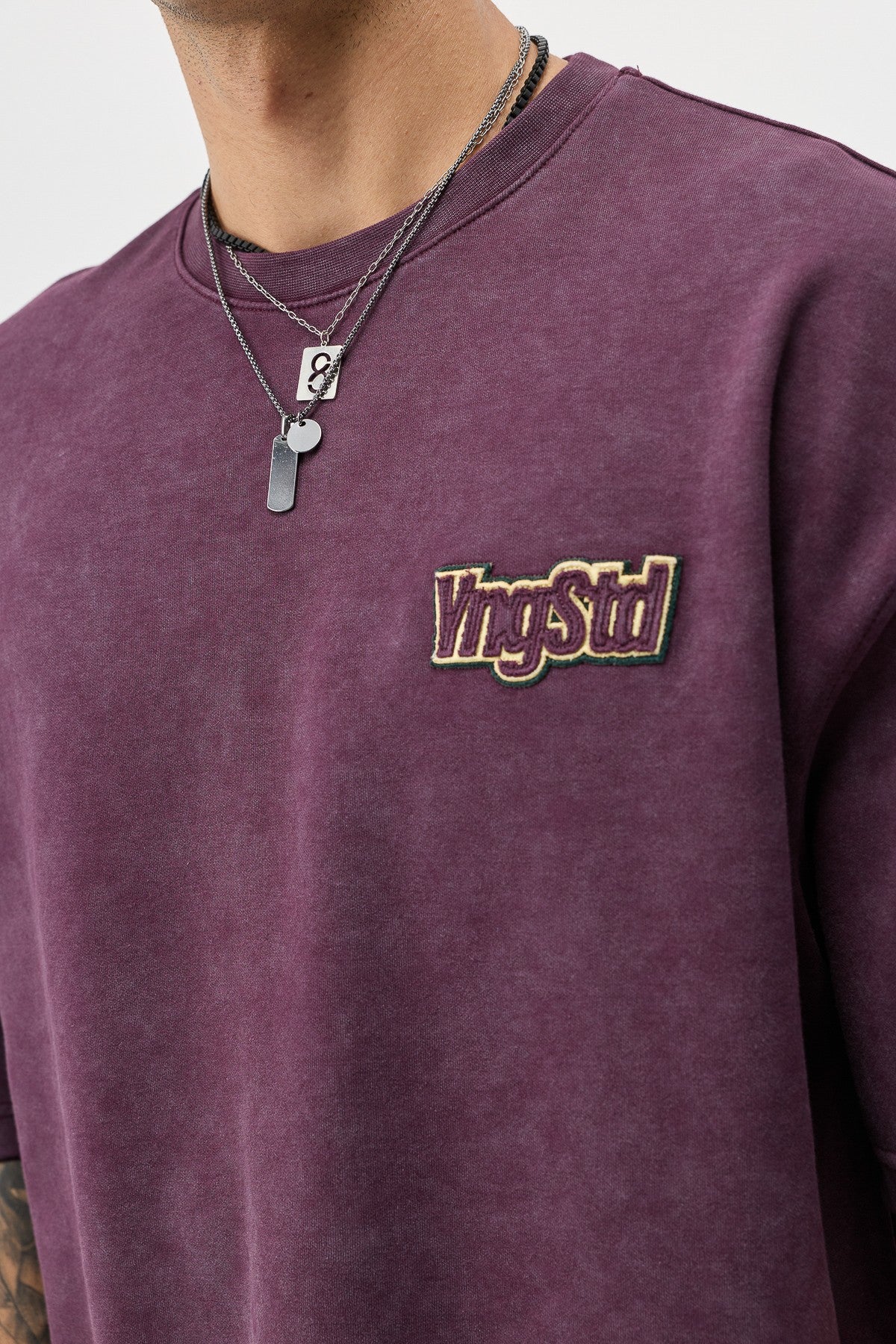 Oversize Etiket Baskılı Tİşört