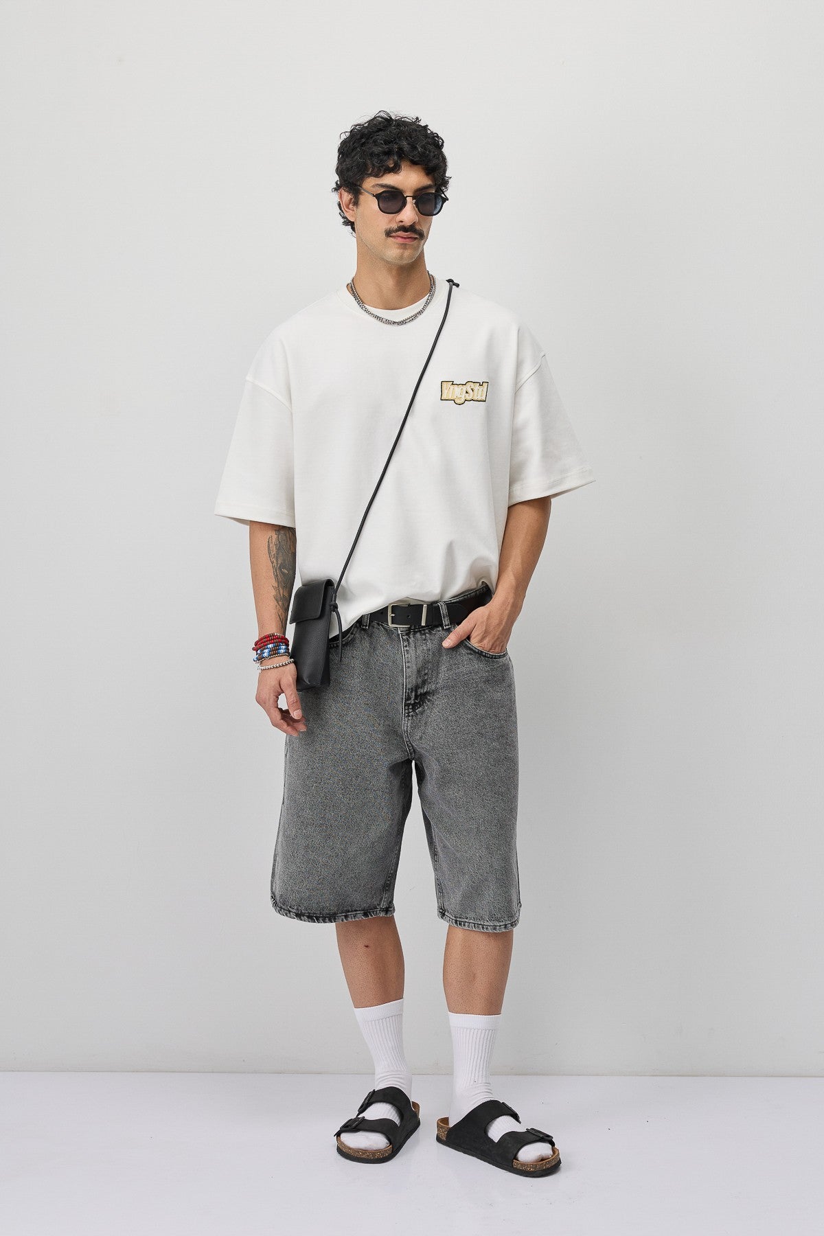 Oversize Etiket Baskılı Tİşört