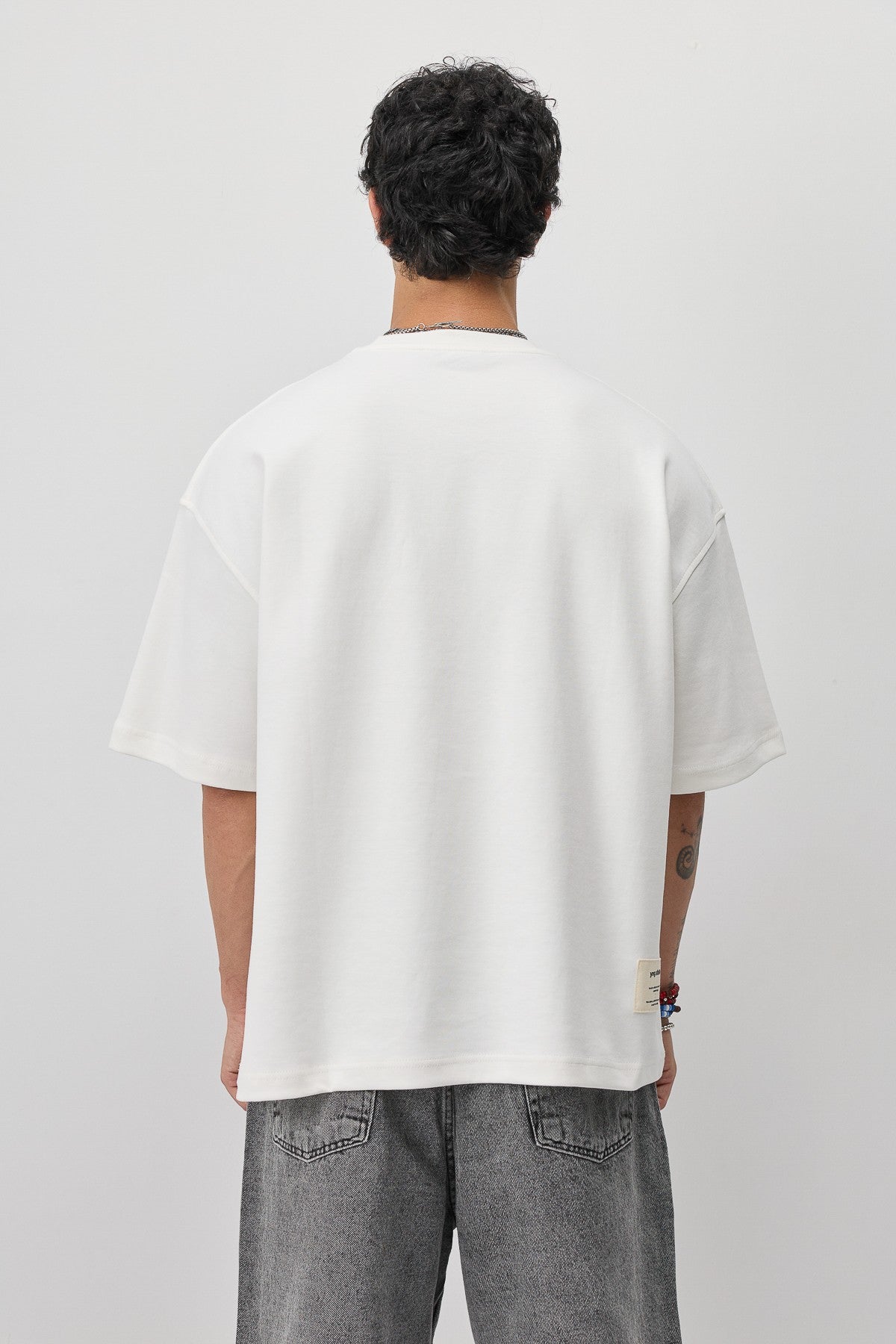 Oversize Etiket Baskılı Tİşört