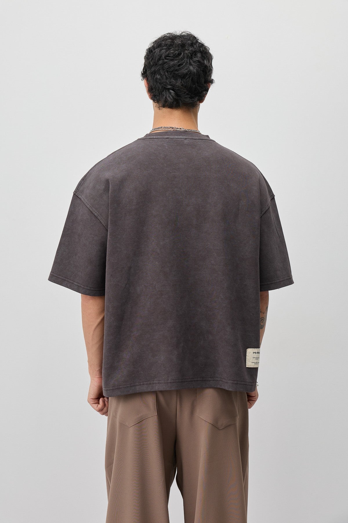 Oversize Etiket Baskılı Tİşört