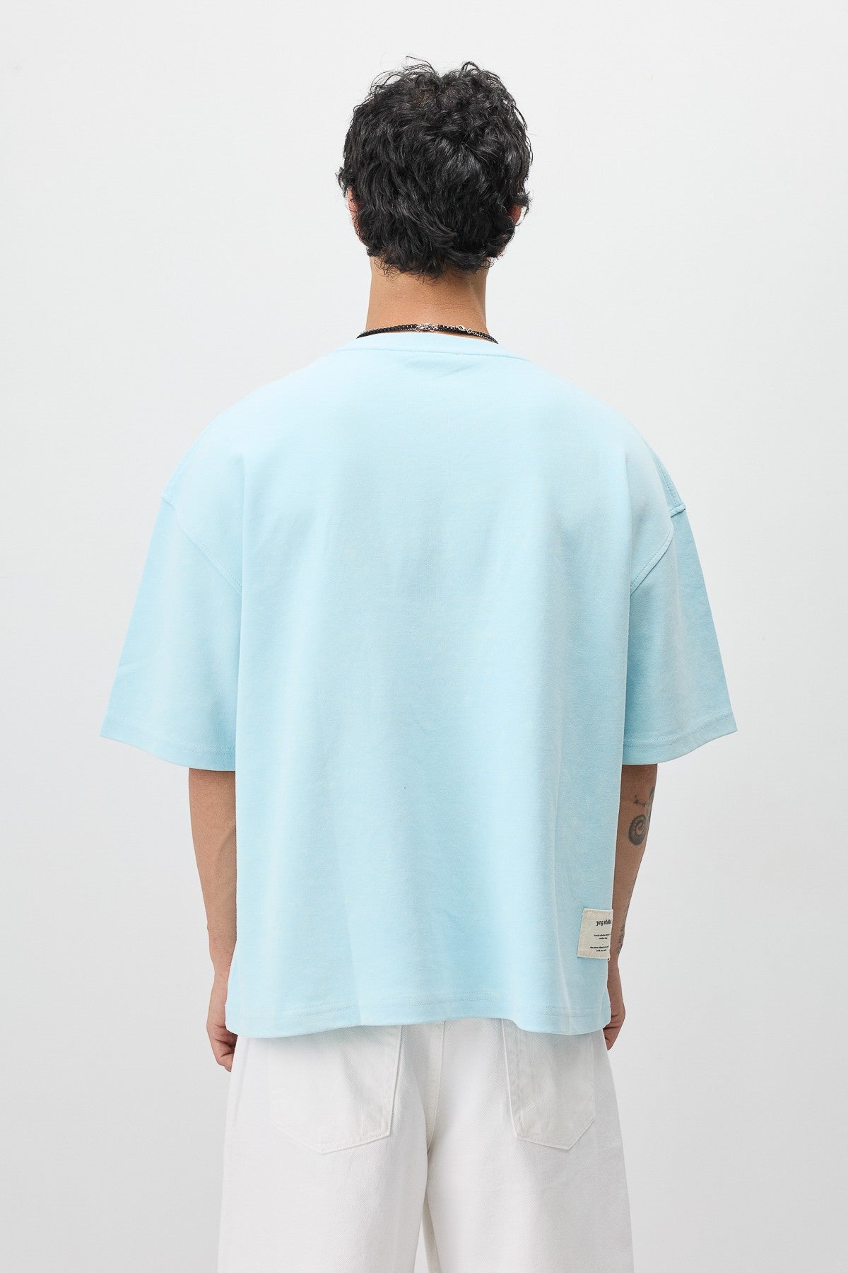 Oversize Etiket Baskılı Tİşört