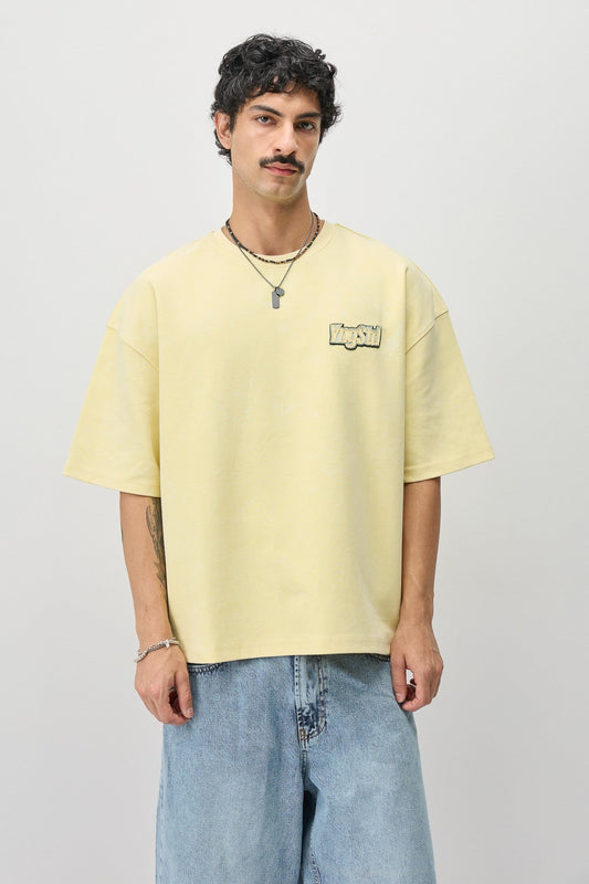 Oversize Etiket Baskılı Tİşört