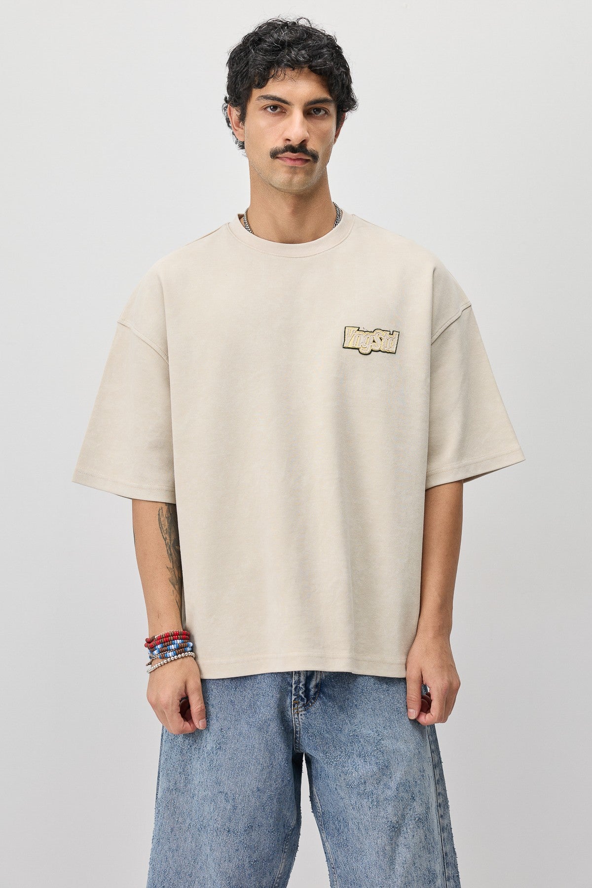 Oversize Etiket Baskılı Tİşört