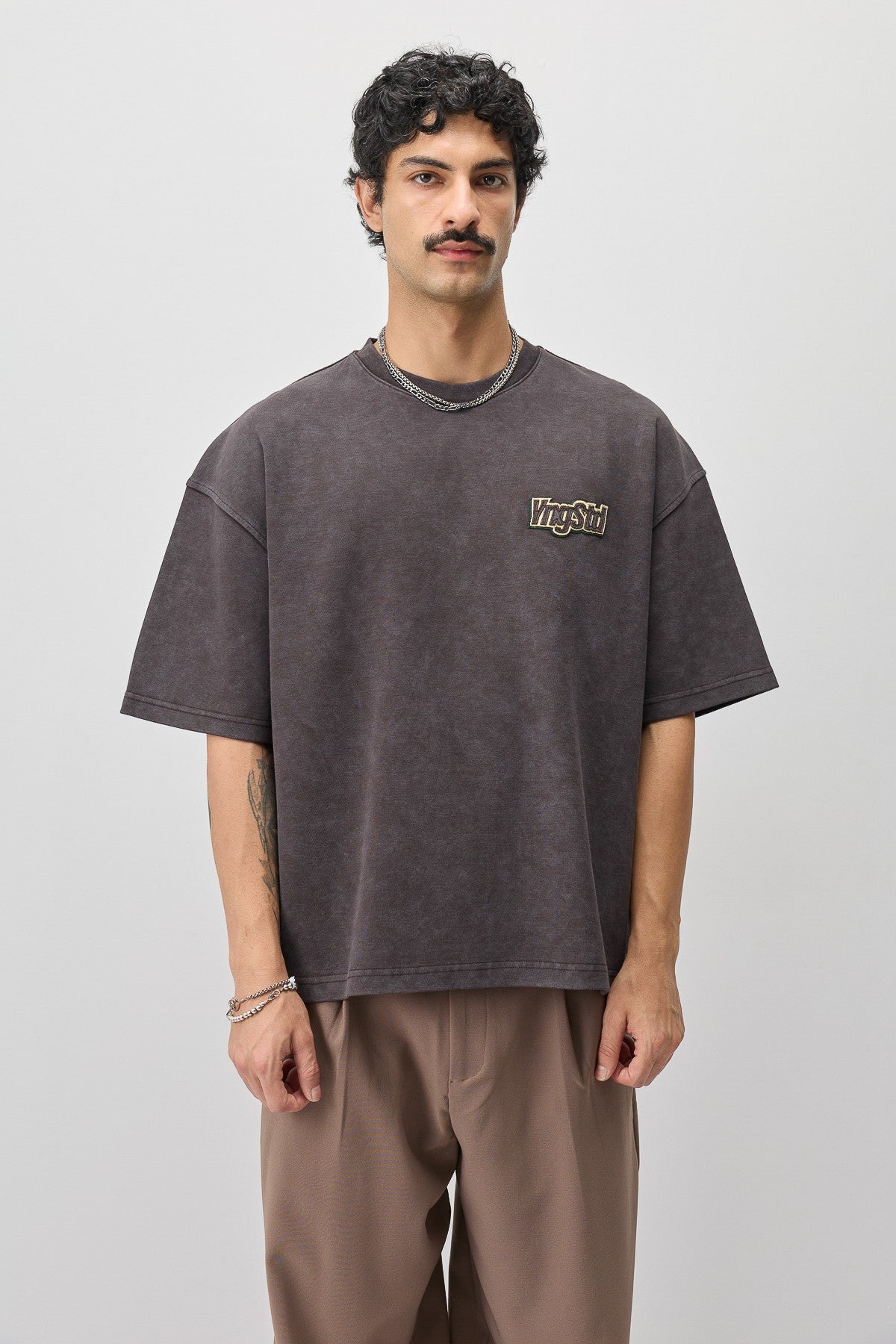 Oversize Etiket Baskılı Tİşört