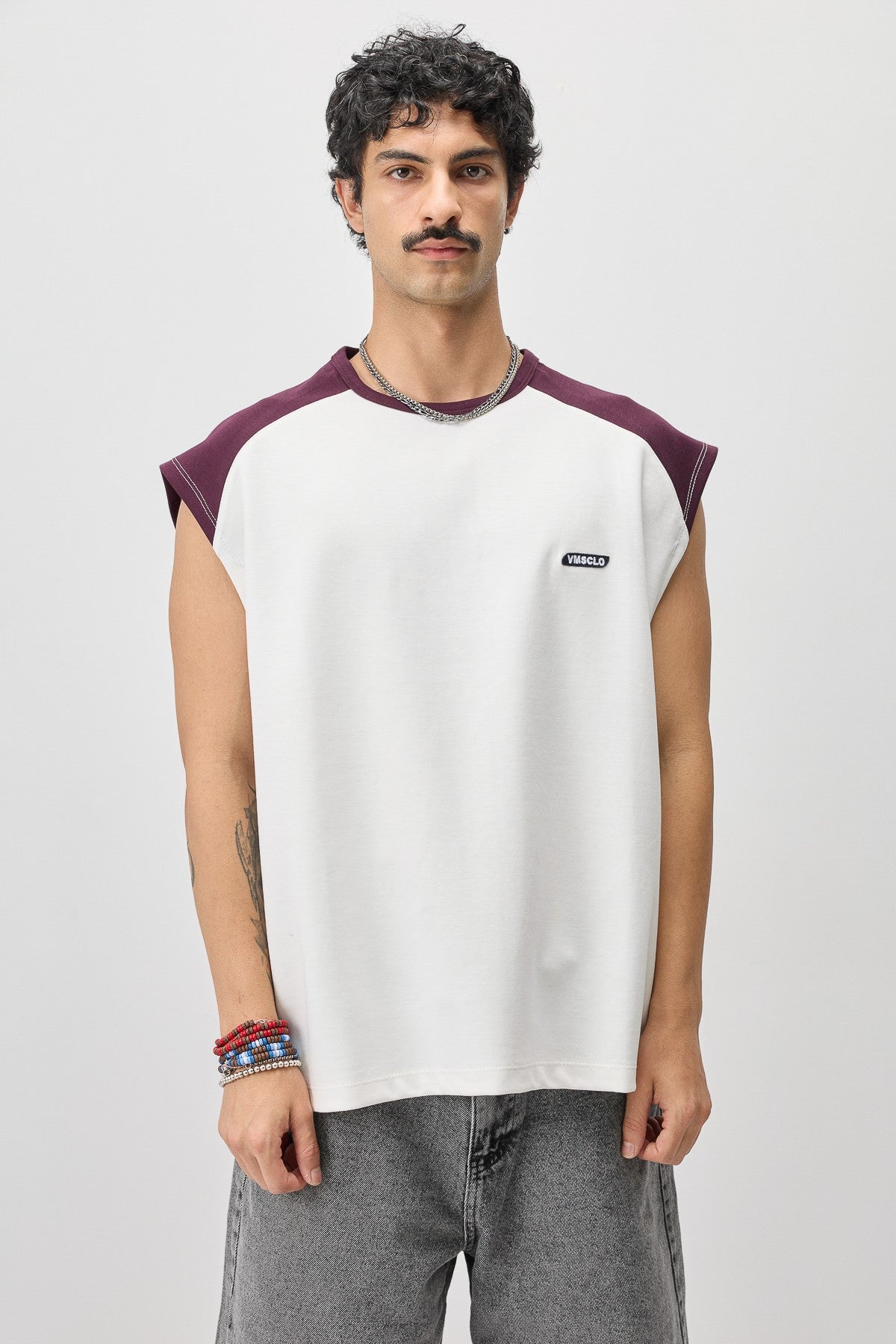 Oversize Arka Baskılı Kolsuz Tişört