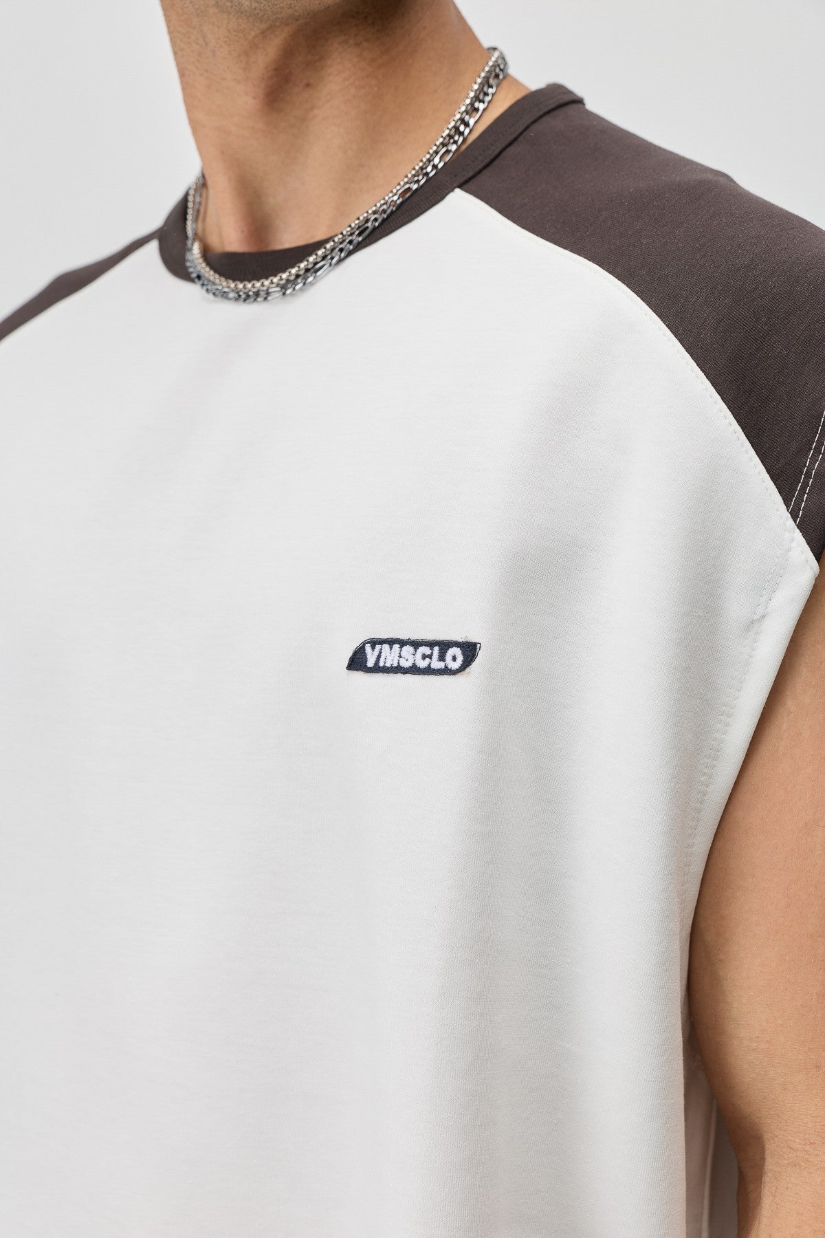 Oversize Arka Baskılı Kolsuz Tişört