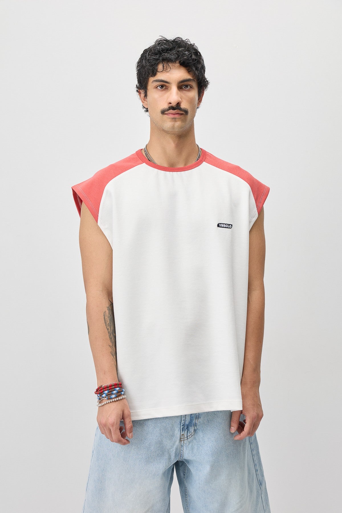 Oversize Arka Baskılı Kolsuz Tişört