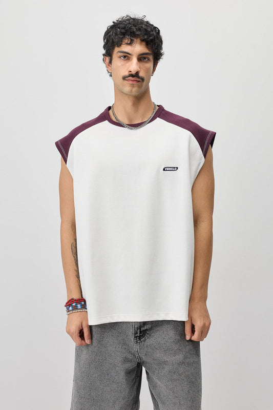 Oversize Arka Baskılı Kolsuz Tişört