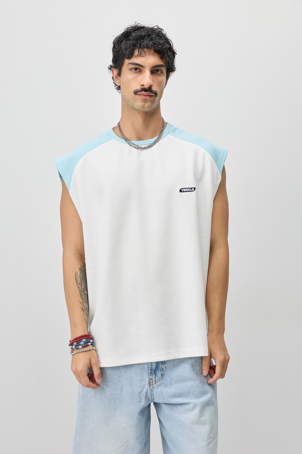 Oversize Arka Baskılı Kolsuz Tişört