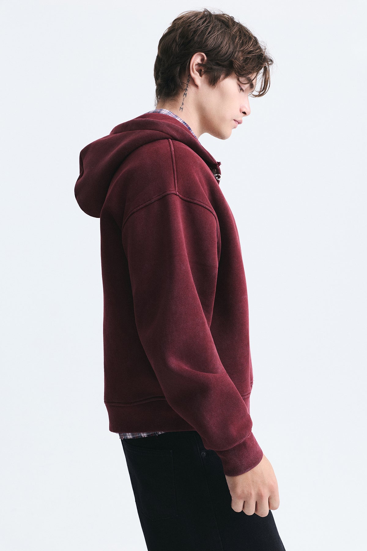 Boxy Fit Metal Klips Kapama Sweatshirt