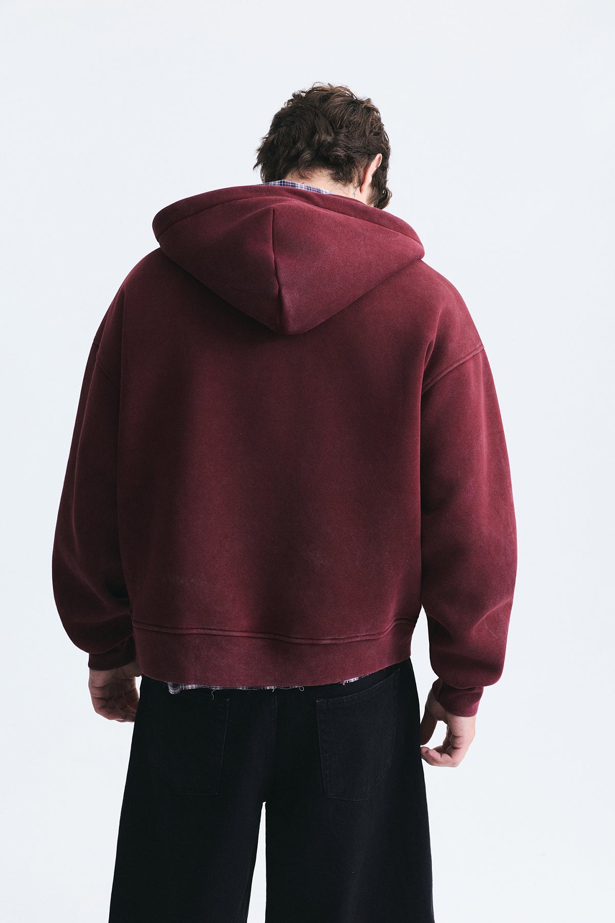 Boxy Fit Metal Klips Kapama Sweatshirt
