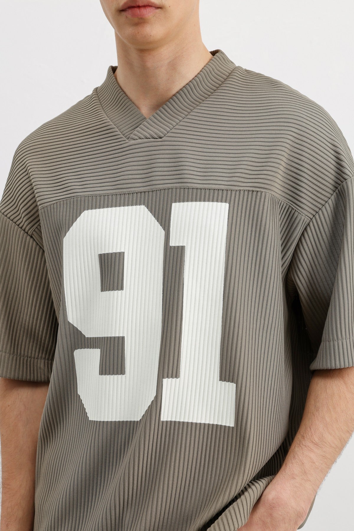 Baskılı Fitilli Oversize Tişört