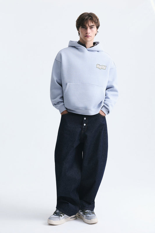 Oversize Sırt Baskılı Sweatshirt