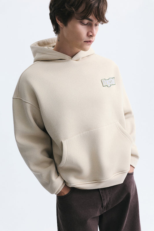 Oversize Sırt Baskılı Sweatshirt
