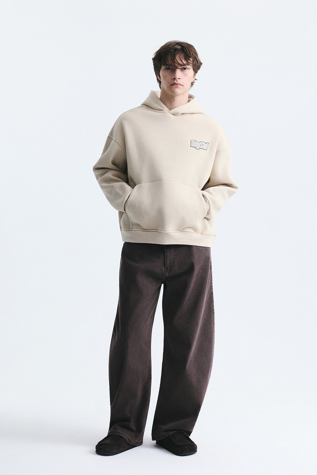 Oversize Sırt Baskılı Sweatshirt