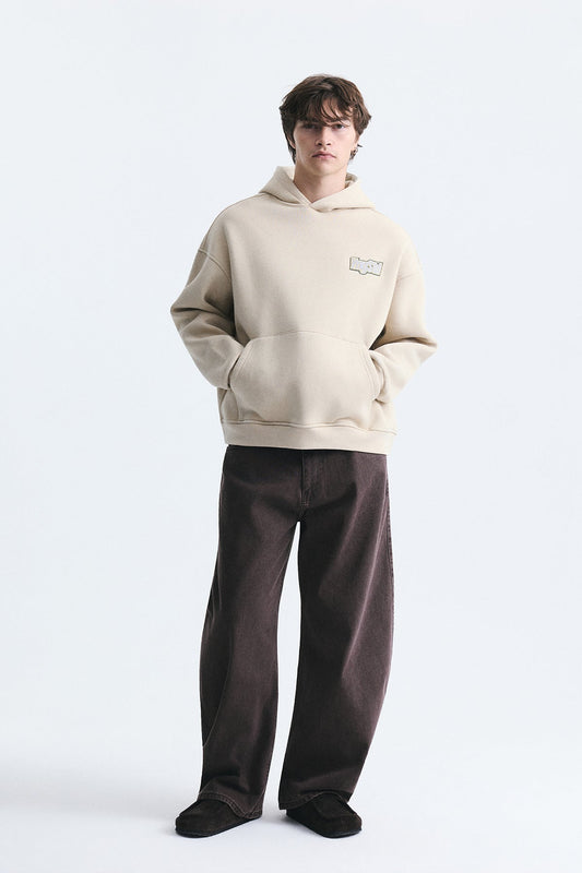 Oversize Sırt Baskılı Sweatshirt