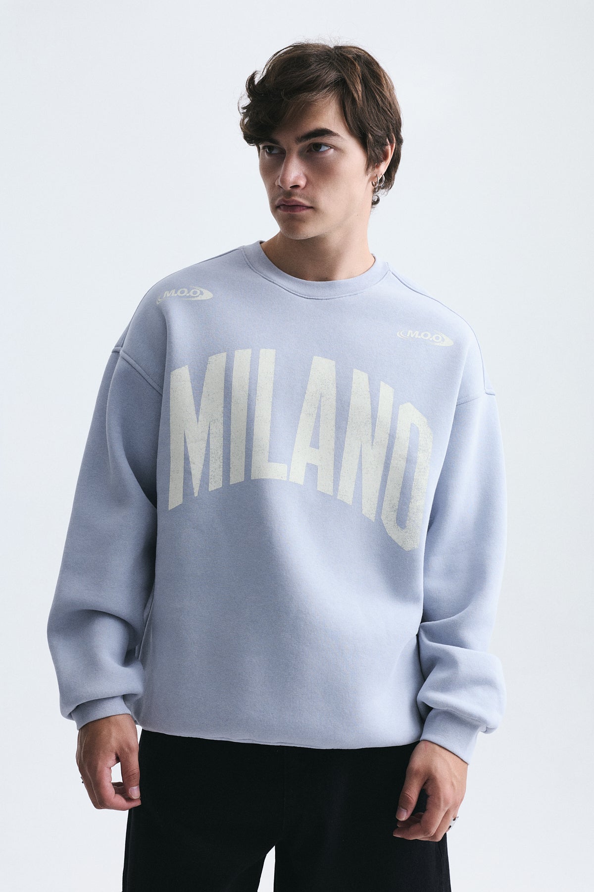 Milano Baskılı Oversize Sweatshirt