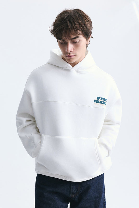 Oversize Yıkamalı Kapüşonlu Sweatshirt