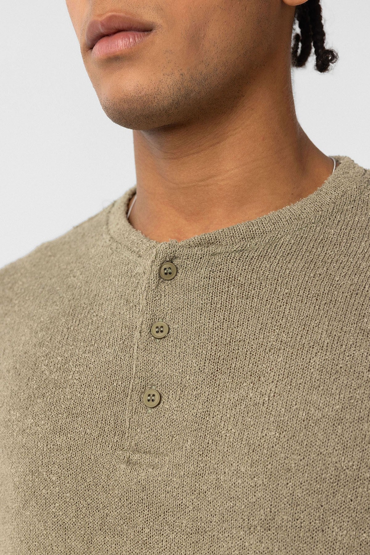 Basic Oversize Düğme Yaka Tişört