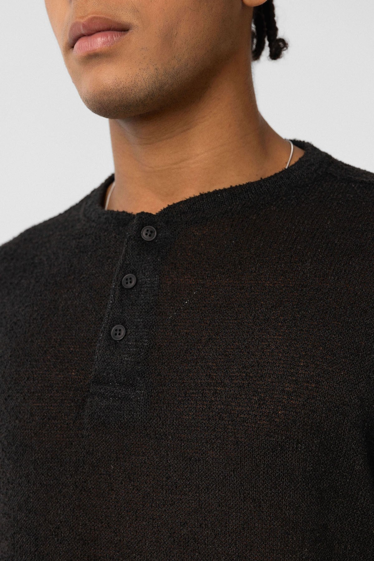 Basic Oversize Düğme Yaka Tişört