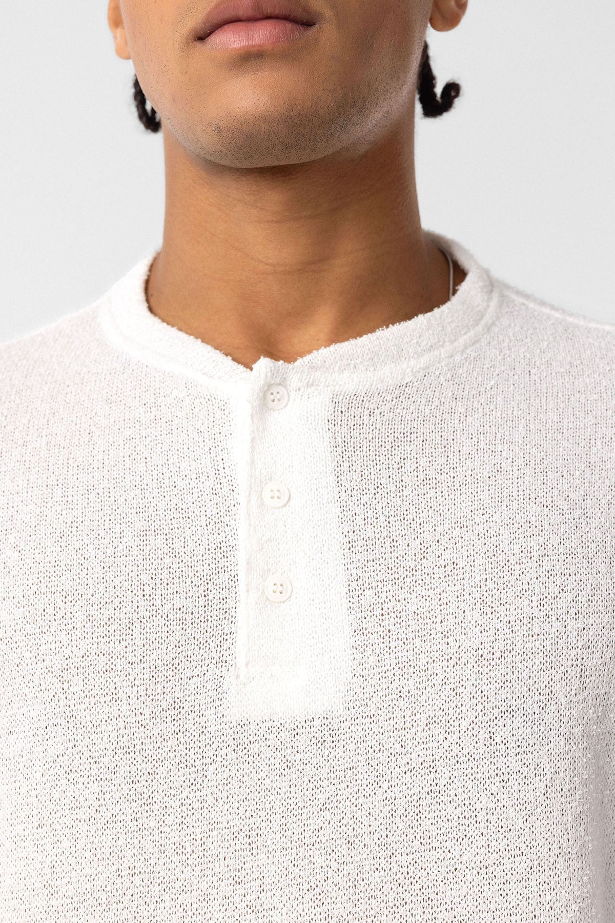 Basic Oversize Düğme Yaka Tişört